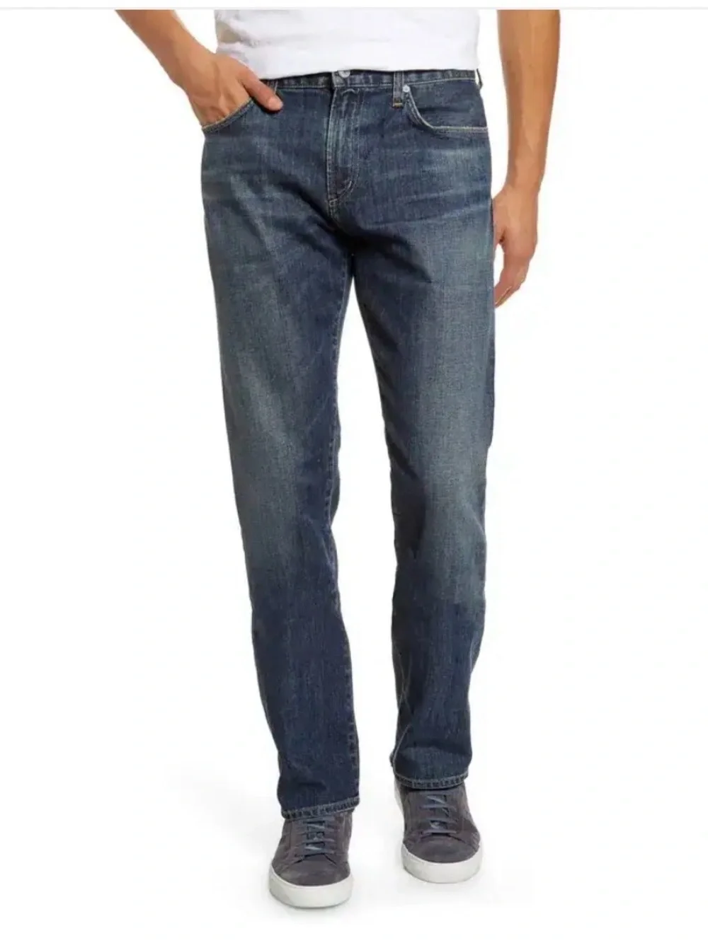 Citizens Of Humanity Men's Core Slim Straight Jeans in Dark Blue Wash Size 32